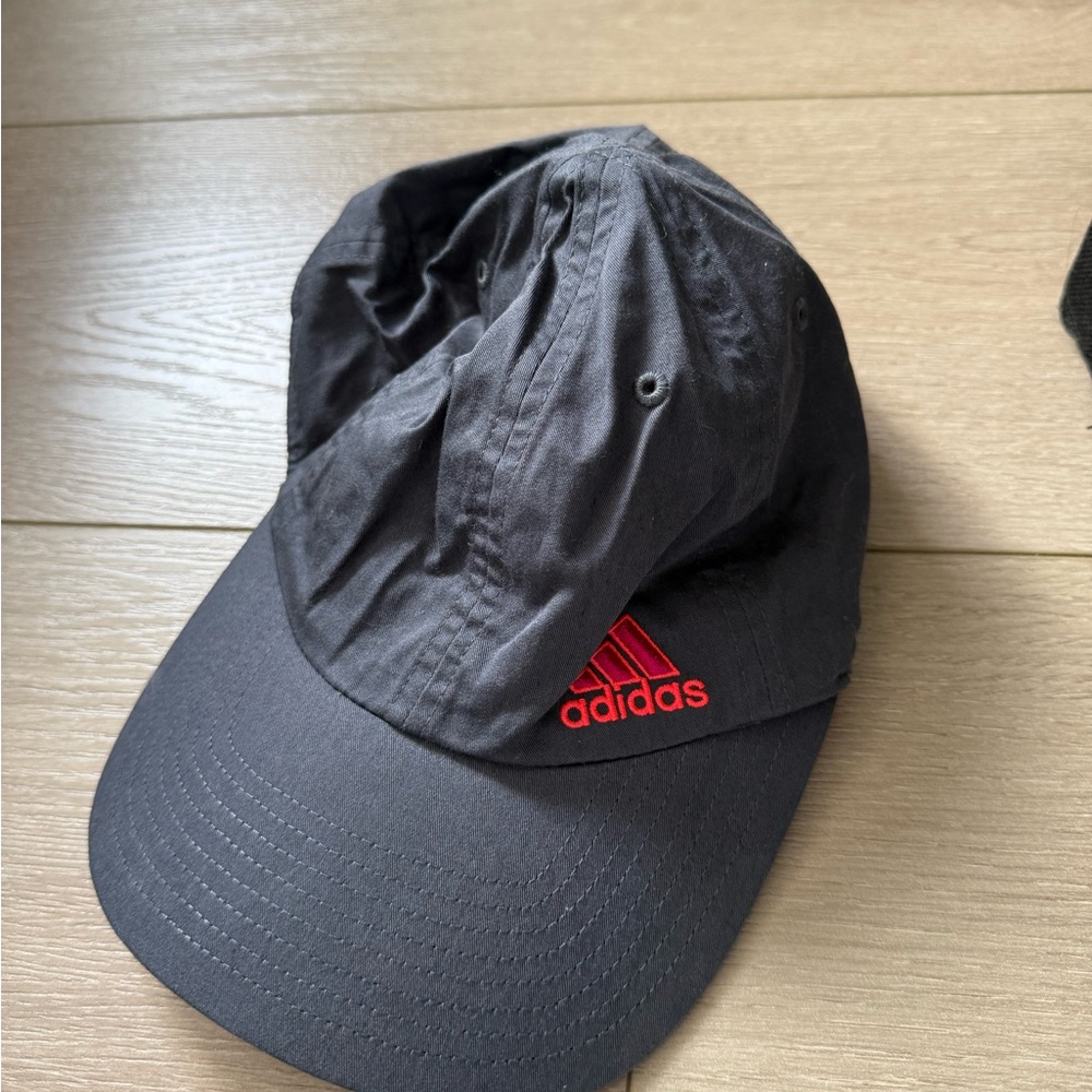 Adidas Charcoal Cap with Vibrant Logo